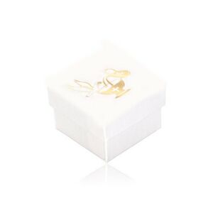 Darčeková krabička bielej farby, zlatá holubica, džbán a kalich