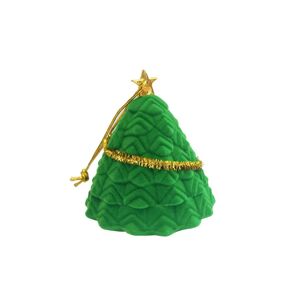 Darčeková krabička na náušnice alebo prsteň - vianočný stromček s hviezdou
