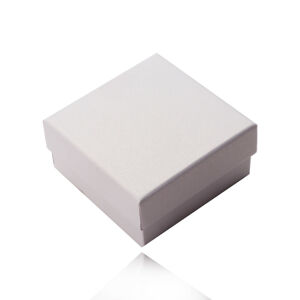 Darčeková krabička na prsteň a náušnice v bielej perleťovej farbe