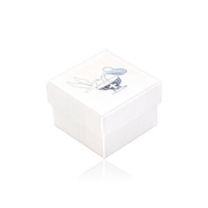 Darčeková krabička perleťovobielej farby - kalich, džbán, holubica