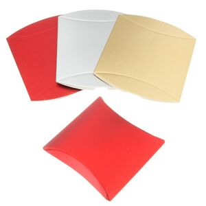 Darčeková krabička z papiera, lesklý povrch, rôzne farebné odtiene - Farba: Strieborná