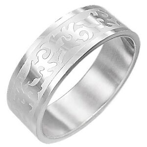 Oceľový prsteň TRIBAL SYMBOL  - Veľkosť: 68 mm
