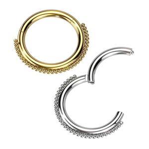 Piercing z chirurgickej ocele - prstenec s guľôčkovou líniou, 10 mm - Farba: Strieborná