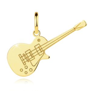 Prívesok zo zlata 585 - elektrická gitara s detailným gravírovaním