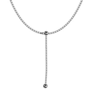 Strieborný 925 náhrdelník, navliekací - husto spájané hranaté očká, lesklé guličky