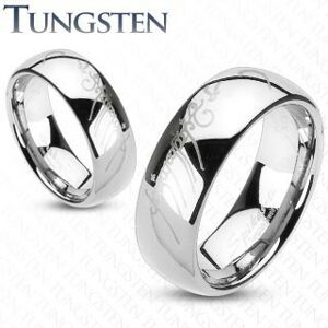 Tungstenová obrúčka striebornej farby, motív Pána prsteňov, 6 mm - Veľkosť: 67 mm