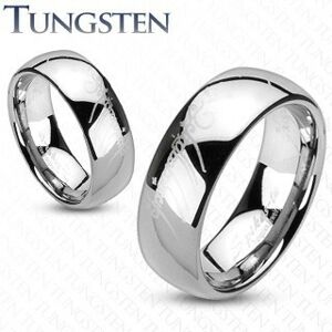 Tungstenový prsteň - obrúčka, hladký lesklý povrch, motív Pána prsteňov, 8 mm - Veľkosť: 64 mm